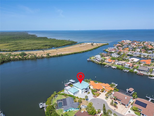 935 Chipaway Dr, Apollo Beach, FL 33572 - aerial view of residential area featuring a nearby body of water
