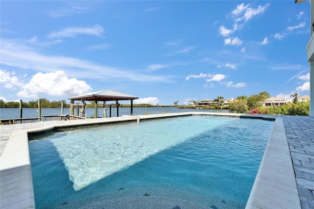 935 Chipaway Dr, Apollo Beach, FL 33572 - view of pool with a gazebo
