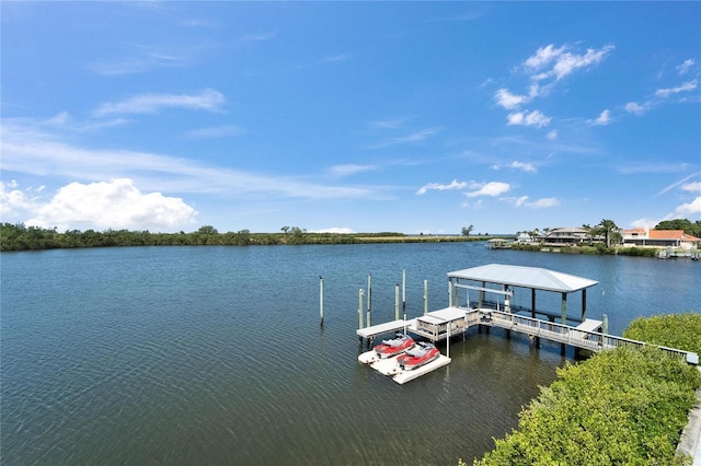 935 Chipaway Dr, Apollo Beach, FL 33572 - dock area featuring a water view