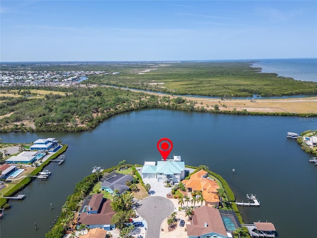935 Chipaway Dr, Apollo Beach, FL 33572 - aerial view of residential area with a nearby body of water