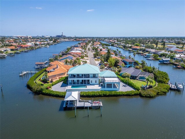 935 Chipaway Dr, Apollo Beach, FL 33572 - aerial view of residential area featuring a large body of water