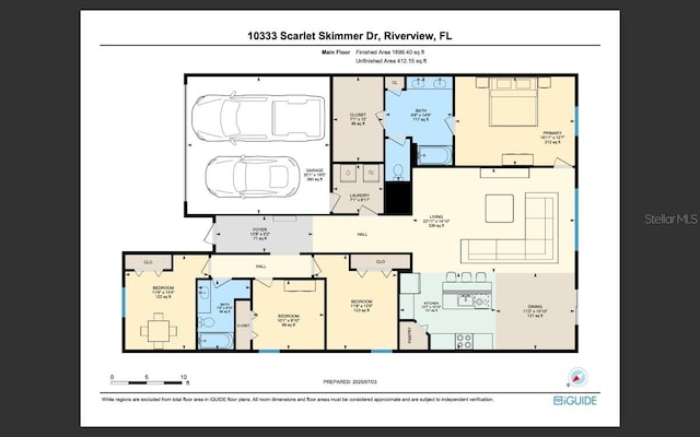 10333 Scarlet Skimmer Dr, Riverview, FL 33578 - view of home floor plan