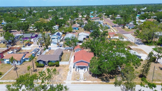 aerial view with a residential view