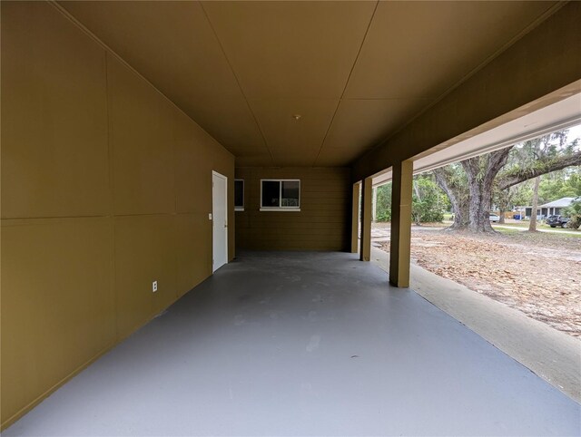 view of patio / terrace featuring a carport