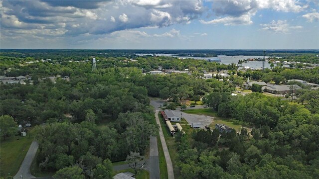 aerial view with a forest view