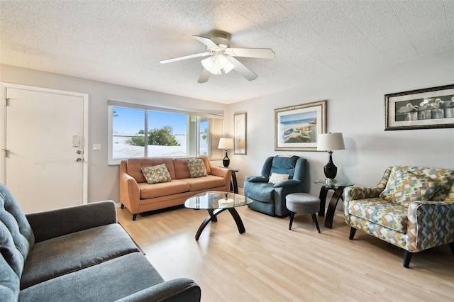 1235 S Highland Ave Unit 2-207, Clearwater, FL 33756 - living room featuring light wood-type flooring and a ceiling fan