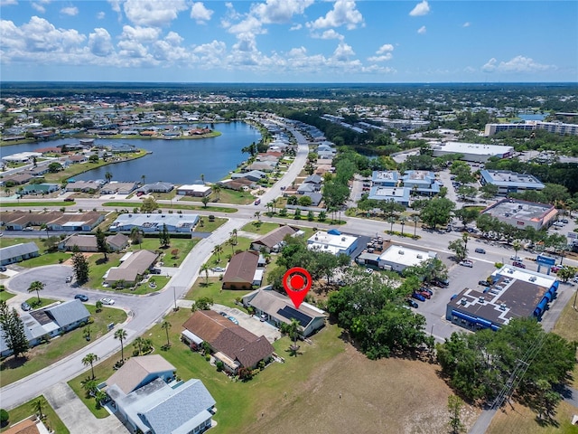 1349 New Bedford Dr Unit 6, Sun City Center, FL 33573 - aerial view of residential area with a nearby body of water