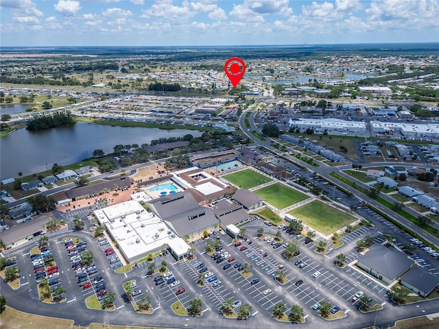 1349 New Bedford Dr Unit 6, Sun City Center, FL 33573 - aerial view of property's location with a large body of water