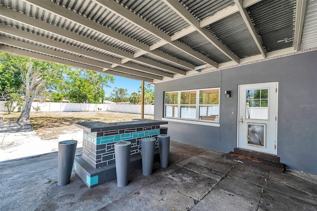 view of patio / terrace with a fenced backyard