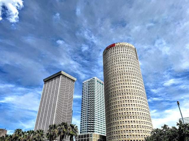 view of building exterior with a view of city