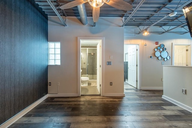 5008 S Macdill Ave Unit 10, Tampa, FL 33611 - unfurnished room with wood finished floors, ceiling fan, and baseboards