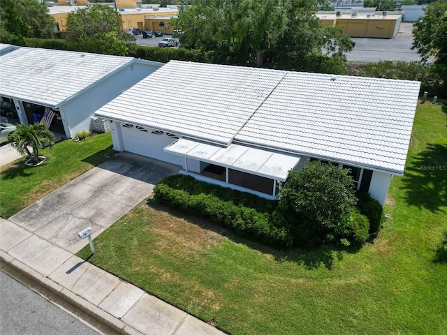 view from above of property