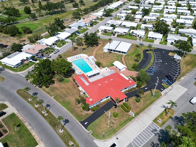 bird's eye view of a pool area