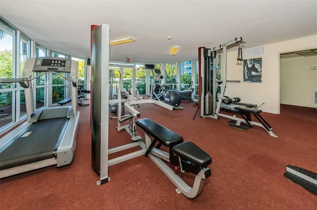 view of workout area