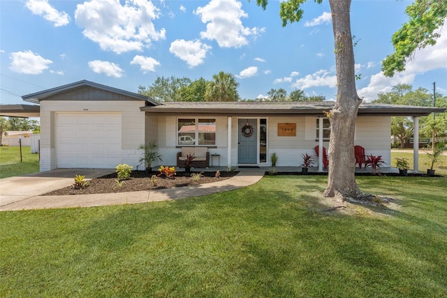 7494 7th St N, Saint Petersburg, FL 33702 - single story home with a garage, driveway, and a front yard