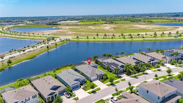 5814 Silver Sun Dr, Apollo Beach, FL 33572 - aerial view of residential area with a nearby body of water