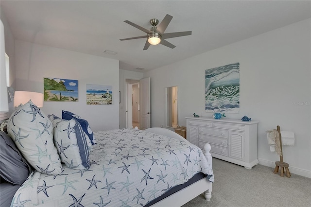 5814 Silver Sun Dr, Apollo Beach, FL 33572 - carpeted bedroom featuring a ceiling fan and baseboards