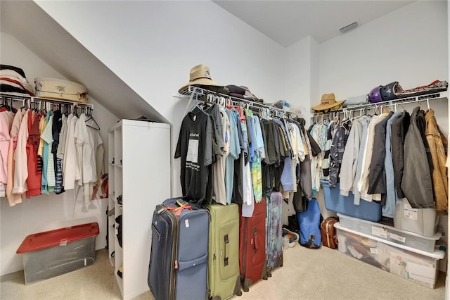 5814 Silver Sun Dr, Apollo Beach, FL 33572 - spacious closet with carpet flooring and lofted ceiling