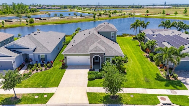 5814 Silver Sun Dr, Apollo Beach, FL 33572 - view from above of property featuring a large body of water