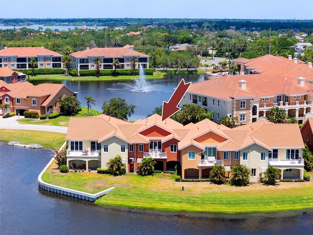 aerial view of a large body of water