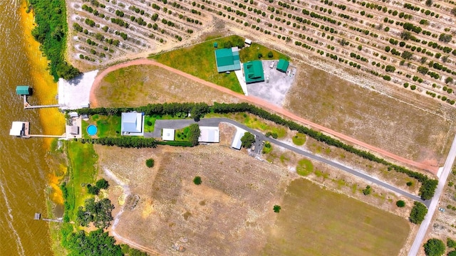 drone / aerial view featuring a rural view