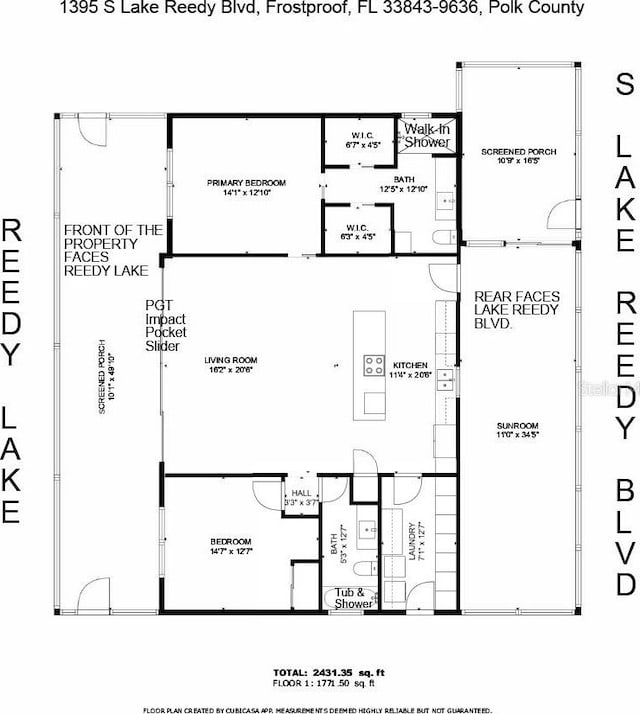 1395 S Lake Reedy Blvd, Frostproof, FL 33843 - floor plan / room layout