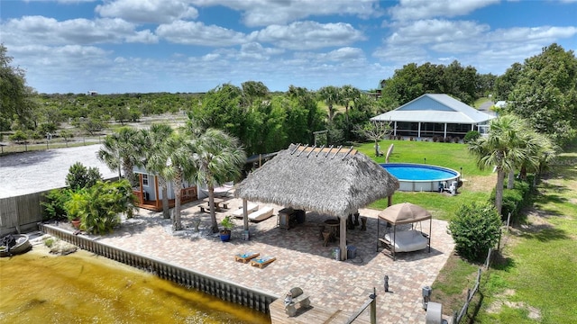 1395 S Lake Reedy Blvd, Frostproof, FL 33843 - outdoor pool with a gazebo