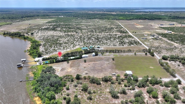 1395 S Lake Reedy Blvd, Frostproof, FL 33843 - aerial view of property and surrounding area featuring rural landscape and a large body of water