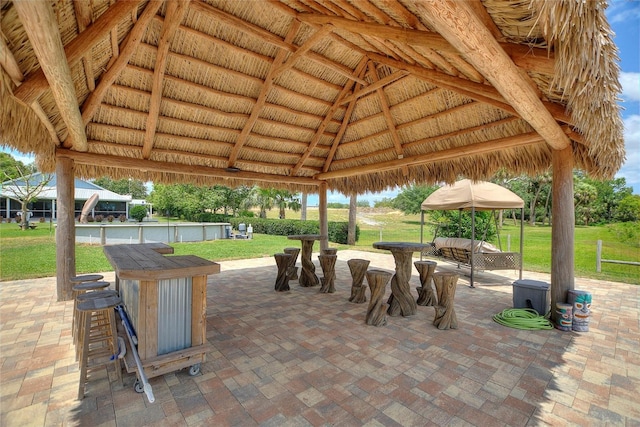 1395 S Lake Reedy Blvd, Frostproof, FL 33843 - view of patio with a gazebo and outdoor dining area