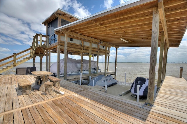 1395 S Lake Reedy Blvd, Frostproof, FL 33843 - dock area with boat lift and a water view