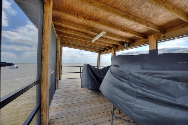 1395 S Lake Reedy Blvd, Frostproof, FL 33843 - wooden terrace with a water view