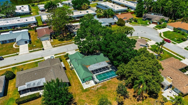 aerial view featuring a residential view