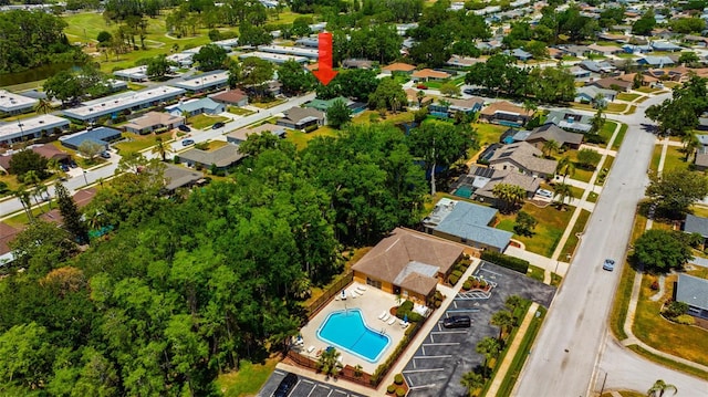 drone / aerial view featuring a residential view