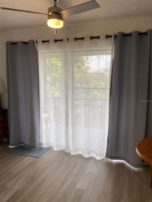 7951 58th Ave N Unit 308, Saint Petersburg, FL 33709 - empty room featuring wood finished floors and ceiling fan