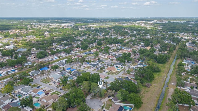 aerial view with a residential view