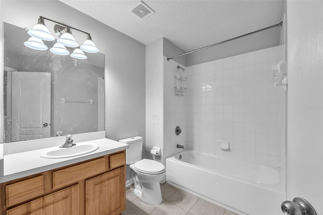 4862 Pond Ridge Dr, Riverview, FL 33578 - full bath with tile patterned floors, toilet, washtub / shower combination, and vanity