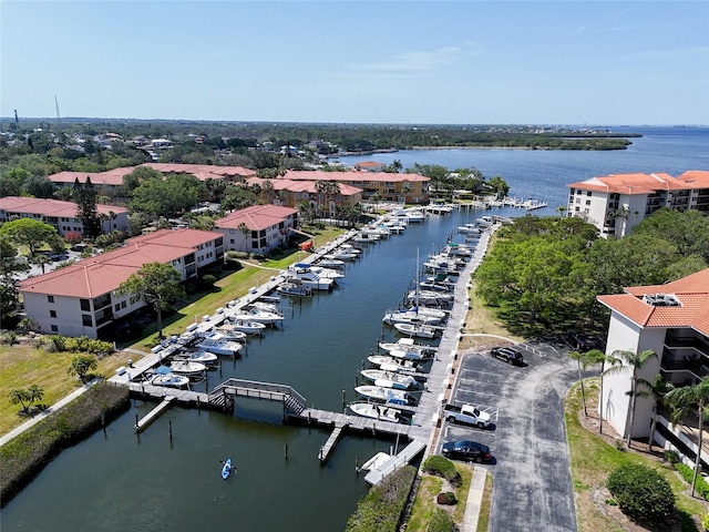 433 Mariner Dr Unit 433, Tarpon Springs, FL 34689 - birds eye view of property featuring a water view