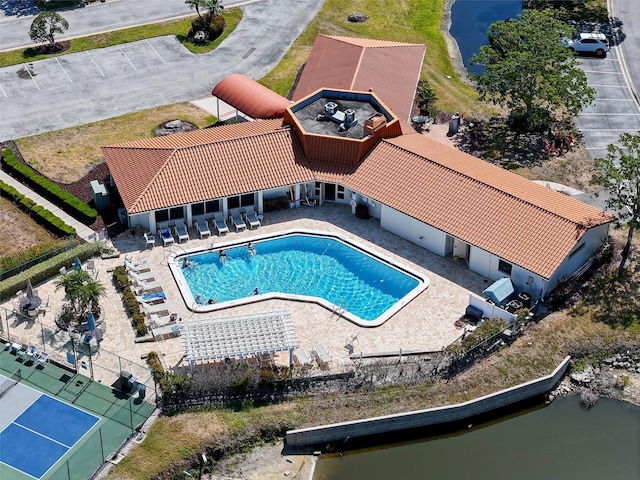 433 Mariner Dr Unit 433, Tarpon Springs, FL 34689 - exterior space with a patio, a water view, and fence