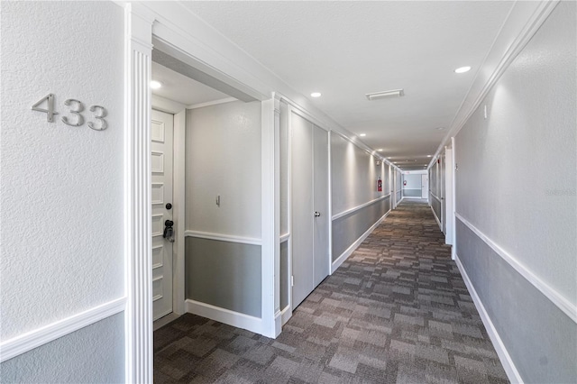 433 Mariner Dr Unit 433, Tarpon Springs, FL 34689 - corridor featuring recessed lighting, carpet flooring, baseboards, and visible vents