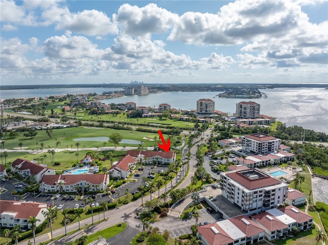 6011 Bahia Del Mar Blvd Unit 158, Saint Petersburg, FL 33715 - aerial view of apartment complex / building, a large body of water, and a golf course