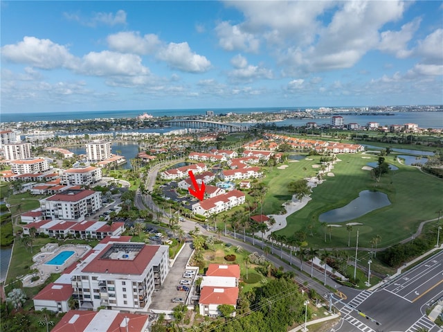 6011 Bahia Del Mar Blvd Unit 158, Saint Petersburg, FL 33715 - drone / aerial view of a nearby body of water, apartment complex, and a golf club