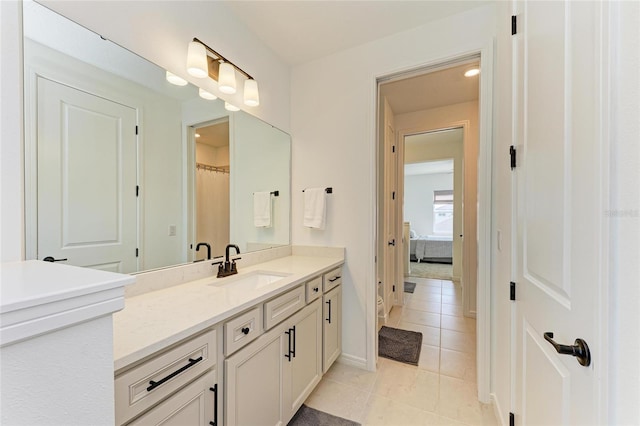 13071 Willow Grove Dr, Riverview, FL 33579 - full bath featuring vanity, connected bathroom, baseboards, and tile patterned floors