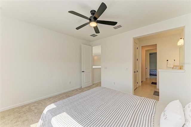 13071 Willow Grove Dr, Riverview, FL 33579 - bedroom with a ceiling fan, baseboards, and visible vents