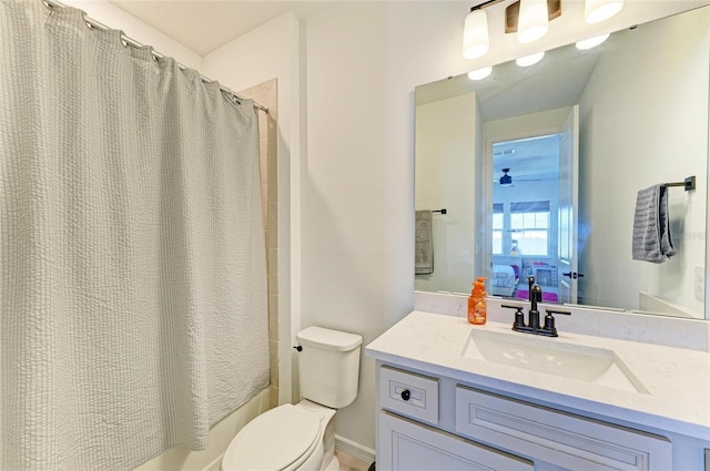 13071 Willow Grove Dr, Riverview, FL 33579 - bathroom with toilet, shower / tub combo, and vanity