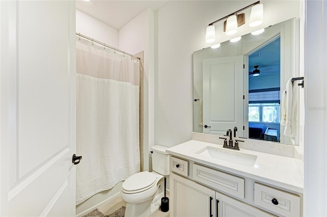 13071 Willow Grove Dr, Riverview, FL 33579 - full bath with vanity, a ceiling fan, toilet, and ensuite bath