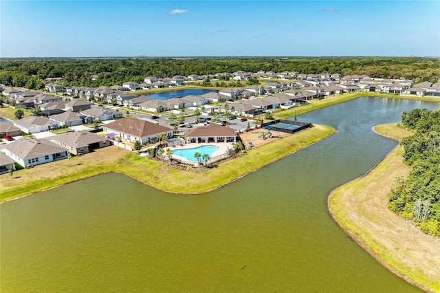13071 Willow Grove Dr, Riverview, FL 33579 - birds eye view of property with a residential view and a water view