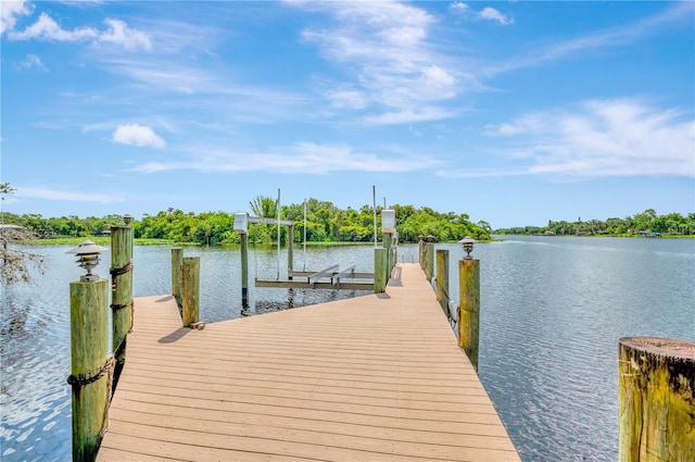 16470 Oakview Cir, Alva, FL 33920 - view of dock with a water view and boat lift