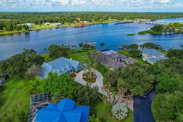 16470 Oakview Cir, Alva, FL 33920 - bird's eye view featuring a water view
