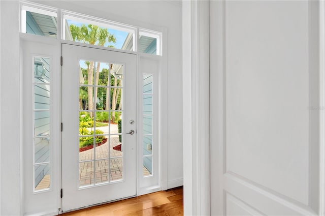 16470 Oakview Cir, Alva, FL 33920 - doorway to outside featuring light wood-style flooring