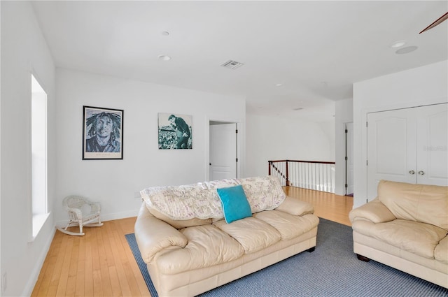 16470 Oakview Cir, Alva, FL 33920 - living area with baseboards, visible vents, and light wood-type flooring